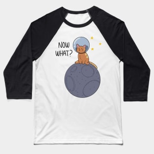 Cat in the moon t-shirt Baseball T-Shirt